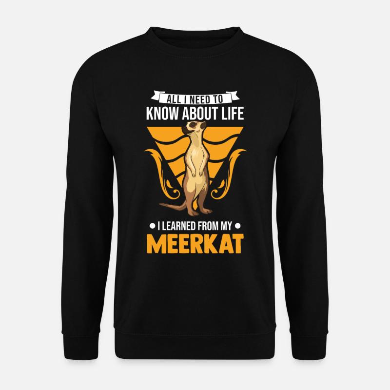 Erdmännchen Meerkat - Unisex Pullover - Schwarz