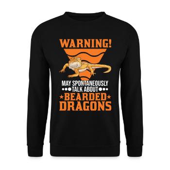 Dragon barbu Cadeau Dragon barbu - Sweat-shirt Unisexe - noir - Devant - Alina (178cm) & Michal (187cm)