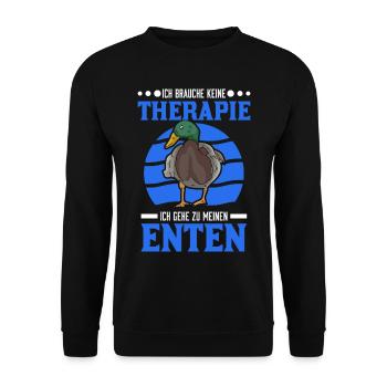 Éleveur de canards - Sweat-shirt Unisexe - noir - Devant - Alina (178cm) & Michal (187cm)