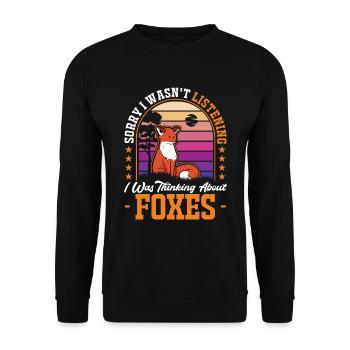 Fuchs Gift - Unisex Sweatshirt - black - Front - Alina (178cm) & Michal (187cm)