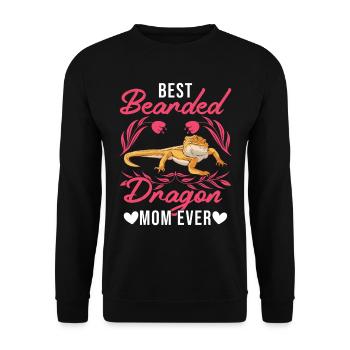 Best Bearded Dragon Mom Ever Bartagamen Mama - Unisex Sweatshirt - black - Front - Alina (178cm) & Michal (187cm)