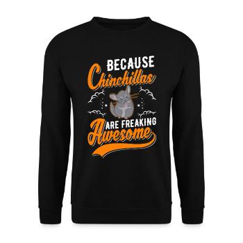 Parce que les chinchillas sont impressionnants - Sweat-shirt Unisexe - noir - Devant - Alina (178cm) & Michal (187cm)