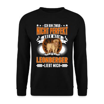 Leonberger - Unisex Pullover - Schwarz - Vorne - Alina (178cm) & Michal (187cm)