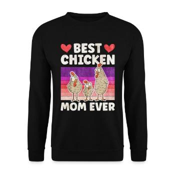 Meilleure maman de poulet jamais Hühner Mama - Sweat-shirt Unisexe - noir - Devant - Alina (178cm) & Michal (187cm)