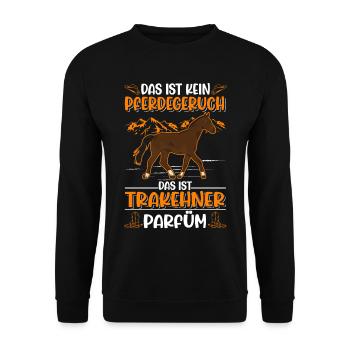 Trakehner Parfüm - Unisex Pullover - Schwarz - Vorne - Alina (178cm) & Michal (187cm)