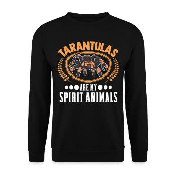 Tarantula Spirit Animal Spider Tarantula - Unisex Sweatshirt - black - Front - Alina (178cm) & Michal (187cm)
