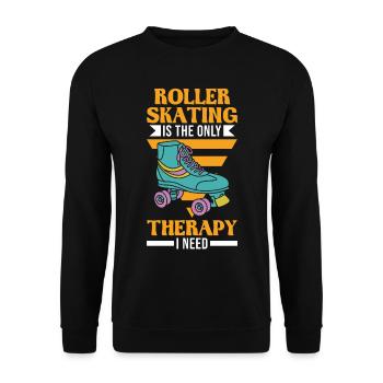Rollschuhe Therapie Rollkunstlauf Roller Skates - Unisex Pullover - Schwarz - Vorne - Alina (178cm) & Michal (187cm)