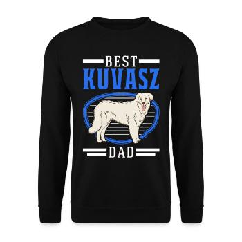 Meilleur Kuvasz Dog Dad - Sweat-shirt Unisexe - noir - Devant - Alina (178cm) & Michal (187cm)