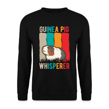 Cochon d’Inde Whisperer Meerschweinchen Flüsterer - Sweat-shirt Unisexe - noir - Devant - Alina (178cm) & Michal (187cm)