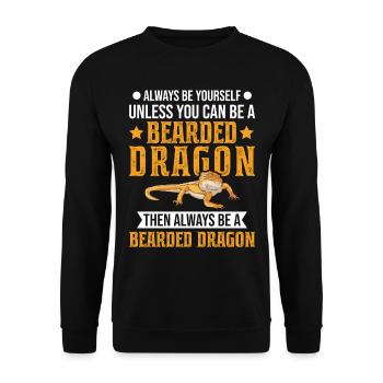 Bartagame Bearded Dragon - Unisex Pullover - Schwarz - Vorne - Alina (178cm) & Michal (187cm)