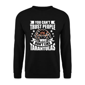 Tarantula Spider Tarantula - Unisex Sweatshirt - black - Front - Alina (178cm) & Michal (187cm)