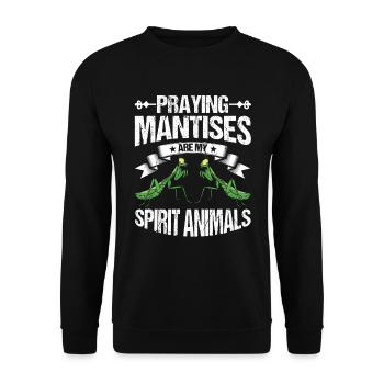Praying Mantis Mantis Mantis Mantis Mantis Mantis - Unisex Sweatshirt - black - Front - Alina (178cm) & Michal (187cm)