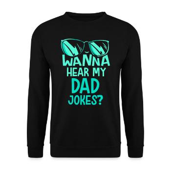 Papa Blague Papa Blague Père Blagues - Sweat-shirt Unisexe - noir - Devant - Alina (178cm) & Michal (187cm)