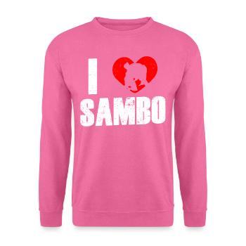 J’adore l’entraînement aux arts martiaux Sambo - Sweat-shirt Unisexe - rose - Devant