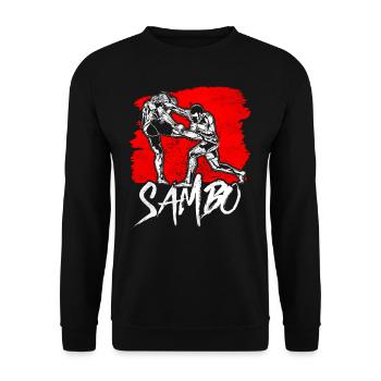 Sambo Trainer Martial Arts Training Martial Arts - Unisex Sweatshirt - black - Front - Alina (178cm) & Michal (187cm)