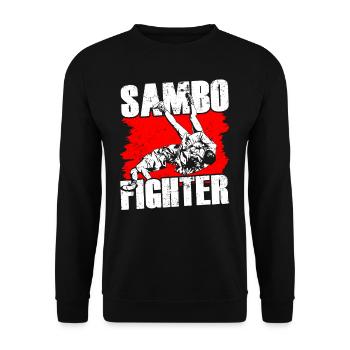 Sambo Fighter Training Martial Arts Martial Arts - Unisex Sweatshirt - black - Front - Alina (178cm) & Michal (187cm)