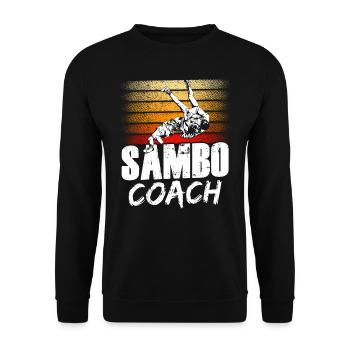 Sambo Trainer Training Martial Arts Martial Arts - Unisex Sweatshirt - black - Front - Alina (178cm) & Michal (187cm)