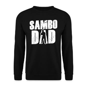 Sambo Papa Martial Arts Trainer Training Martial Arts - Unisex Sweatshirt - black - Front - Alina (178cm) & Michal (187cm)