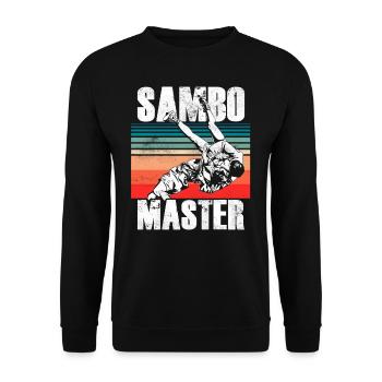 Sambo Master Martial Arts Martial Arts Training - Unisex Sweatshirt - black - Front - Alina (178cm) & Michal (187cm)