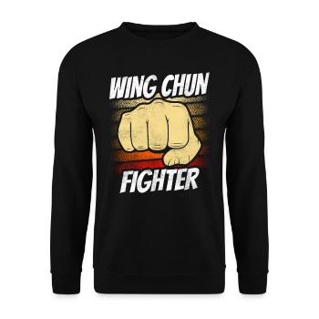 Wing Chun Fighter Martial Arts Trainer Martial Arts - Unisex Sweatshirt - black - Front - Alina (178cm) & Michal (187cm)