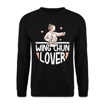 Wing Chun Lovers Girls Martial Arts Martial Arts - Unisex Sweatshirt - black - Front - Alina (178cm) & Michal (187cm)