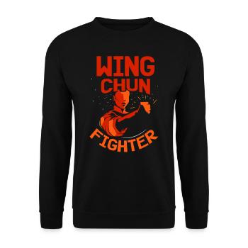 Wing Chun Fighter Arts Martiaux Arts Martiaux Entraîneur - Sweat-shirt Unisexe - noir - Devant - Alina (178cm) & Michal (187cm)