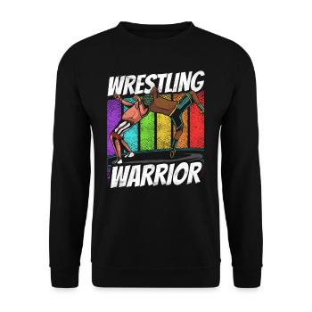 Wrestling Krieger Ringen Ringkampf Ringer - Unisex Pullover - Schwarz - Vorne - Alina (178cm) & Michal (187cm)