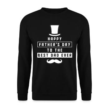 Happy Father's Day for Best Father Dad - Unisex Sweatshirt - black - Front - Alina (178cm) & Michal (187cm)