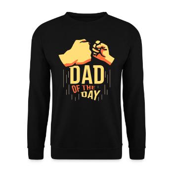 Vater Des Tages Sprüche Vater Tag Papi Papa - Unisex Pullover - Schwarz - Vorne - Alina (178cm) & Michal (187cm)