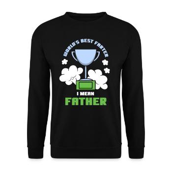 Le meilleur farter me du monde Mon père Papa Papa - Sweat-shirt Unisexe - noir - Devant - Alina (178cm) & Michal (187cm)