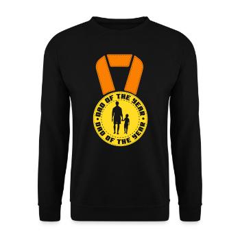 Vater Des Jahres Papa Sprüche Papi Vater Tag - Unisex Pullover - Schwarz - Vorne - Alina (178cm) & Michal (187cm)