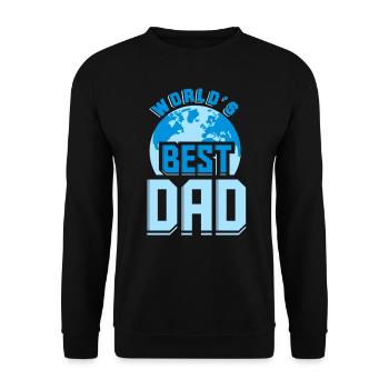The Best Father in the World Papa Papi Father Day - Unisex Sweatshirt - black - Front - Alina (178cm) & Michal (187cm)