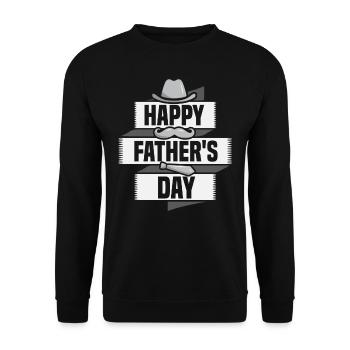 Happy Father's Day Father Daddy Papa Sayings - Unisex Sweatshirt - black - Front - Alina (178cm) & Michal (187cm)