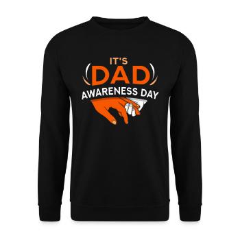Aujourd’hui, c’est la fête des pères Fête des pères Papa Père - Sweat-shirt Unisexe - noir - Devant - Alina (178cm) & Michal (187cm)