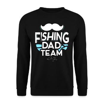 Fishing Papa Team Angler Daddy Father Day Father - Unisex Sweatshirt - black - Front - Alina (178cm) & Michal (187cm)