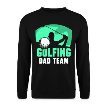 Golfing Papa Team Golfer Father Father Day Daddy - Unisex Sweatshirt - black - Front - Alina (178cm) & Michal (187cm)