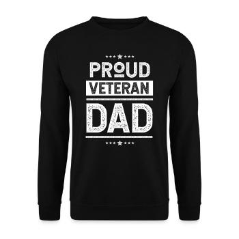 fier vétéran père père père papa dictons papa - Sweat-shirt Unisexe - noir - Devant - Alina (178cm) & Michal (187cm)