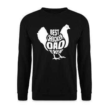 Bester Hühner Papa Aller Zeiten Vater Papi Sprüche - Unisex Pullover - Schwarz - Vorne - Alina (178cm) & Michal (187cm)