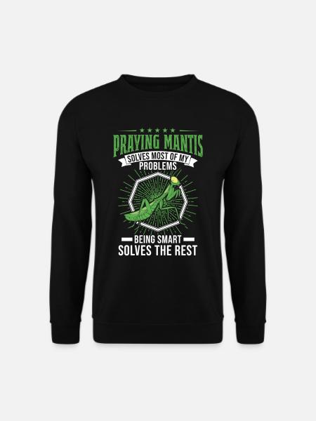 Gottesanbeterin Praying Mantis Fangschrecke - Unisex Pullover - Schwarz