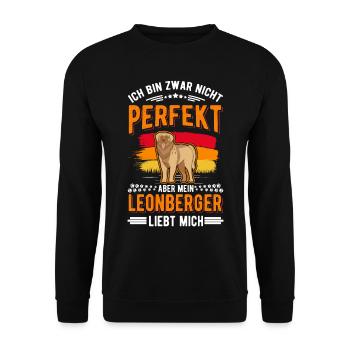 Leonberger - Unisex Pullover - Schwarz - Vorne - Alina (178cm) & Michal (187cm)