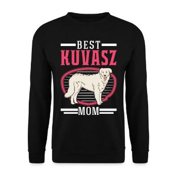 Meilleur Kuvasz Dog Mom - Sweat-shirt Unisexe - noir - Devant - Alina (178cm) & Michal (187cm)