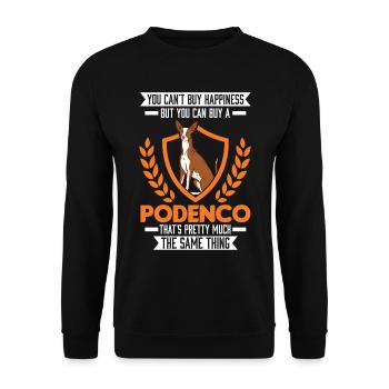 Podenco Cadeau Lévrier Espagnol - Sweat-shirt Unisexe - noir - Devant - Alina (178cm) & Michal (187cm)