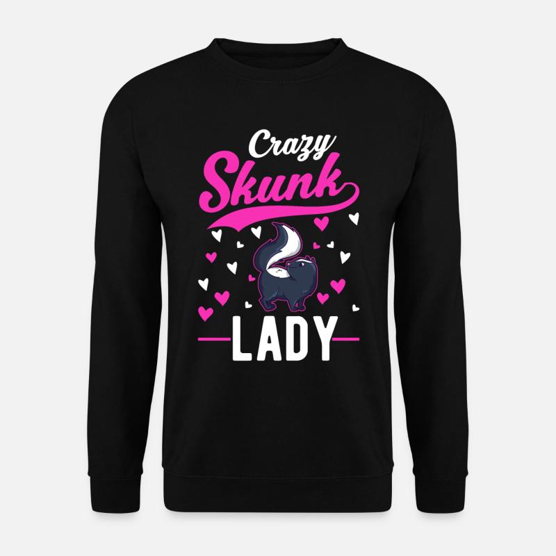 Crazy Skunk lady Stinktier - Unisex Sweatshirt - black