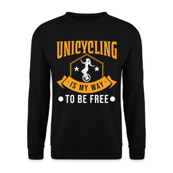 Unicycle Gift Unicycle Rider - Sweat-shirt Unisexe - noir - Devant - Alina (178cm) & Michal (187cm)