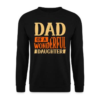 Father of a Wonderful Daughter Papa Papi Sayings - Unisex Sweatshirt - black - Front - Alina (178cm) & Michal (187cm)