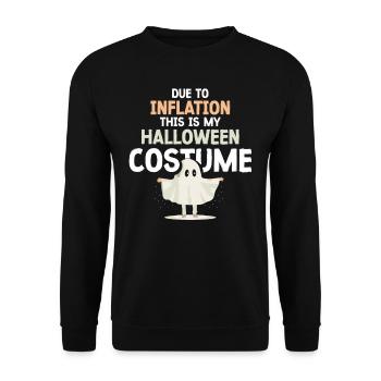 Wegen Inflation Ist Dies Mein Halloween Kostüm - Unisex Pullover - Schwarz - Vorne - Alina (178cm) & Michal (187cm)