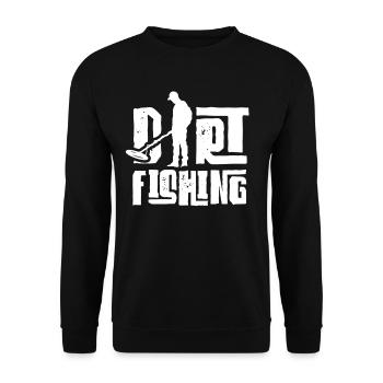Dirt Fishing Metal Detecting Metal Detection - Unisex Sweatshirt - black - Front - Alina (178cm) & Michal (187cm)