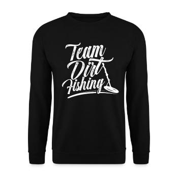 Team Dirt Fishing Metal Detecting Metal Detection - Unisex Sweatshirt - black - Front - Alina (178cm) & Michal (187cm)