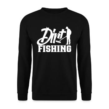 Dirt Fishing Metal Detection Metal Detecting - Unisex Sweatshirt - black - Front - Alina (178cm) & Michal (187cm)