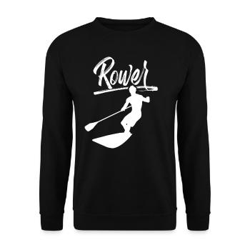 Rowing Rowing Rowing Boat Rowing Rowing - Unisex Sweatshirt - black - Front - Alina (178cm) & Michal (187cm)